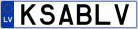 Auto numura zīme KSABLV