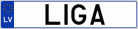 Auto numura zīme LIGA