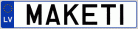 Auto numura zīme MAKETI