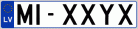 Auto numura zīme MI-XXYX
