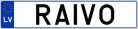 Auto numura zīme RAIVO