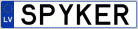 Auto numura zīme SPYKER Auto numura zīme SPYKER