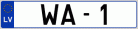 Auto numura zīme WA-1