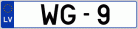 Auto numura zīme WG-9
