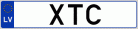 Auto numura zīme XTC