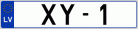 Auto numura zīme XY-1