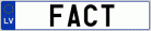 Auto numura zīme FACT