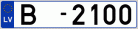 Auto numura zīme B2100