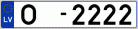 Auto numura zīme O2222