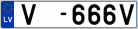 Auto numura zīme V666V