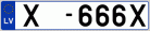 Auto numura zīme X666X