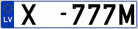 Auto numura zīme X777M