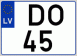Auto numura zīme DO45