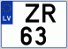 Auto numura zīme ZR63 Auto numura zīme ZR63