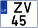 Auto numura zīme ZV45