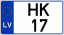 Auto numura zīme HK17