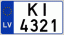 Auto numura zīme KI4321