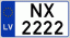 Auto numura zīme NX2222