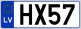Auto numura zīme HX57