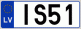 Auto numura zīme IS51