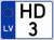Auto numura zīme HD3