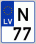 Auto numura zīme N77