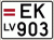 Auto numura zīme EK903