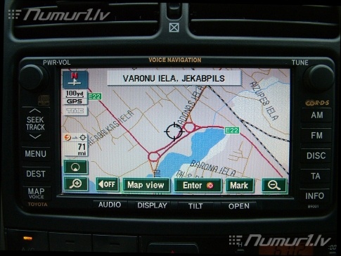 Latvijas GPS kartes Lexus/Toyota automobīļiem.