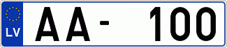 Auto numura zīme AA100