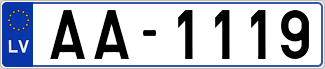Auto numura zīme AA1119