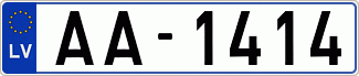 Auto numura zīme AA1414