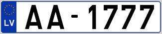 Auto numura zīme AA1777
