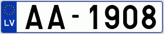 Auto numura zīme AA1908
