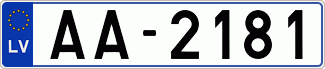 Auto numura zīme AA2181