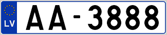 Auto numura zīme AA3888