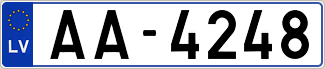Auto numura zīme AA4248