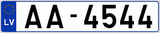 Auto numura zīme AA4544
