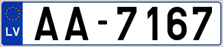 Auto numura zīme AA7167