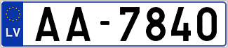 Auto numura zīme AA7840
