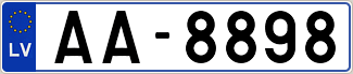 Auto numura zīme AA8898