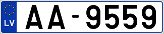 Auto numura zīme AA9559