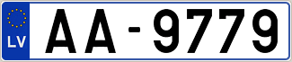 Auto numura zīme AA9779