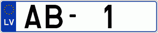 Auto numura zīme AB1