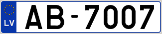 Auto numura zīme AB7007