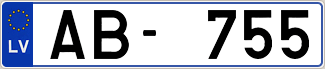 Auto numura zīme AB755