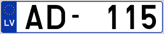 Auto numura zīme AD115