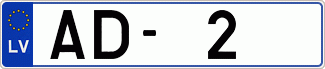 Auto numura zīme AD2