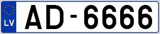 Auto numura zīme AD6666