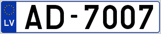 Auto numura zīme AD7007