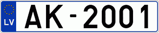 Auto numura zīme AK2001